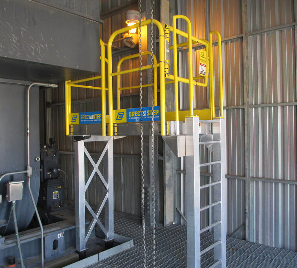 ErectaStep 7 Step Ladder and platform in industrial facility