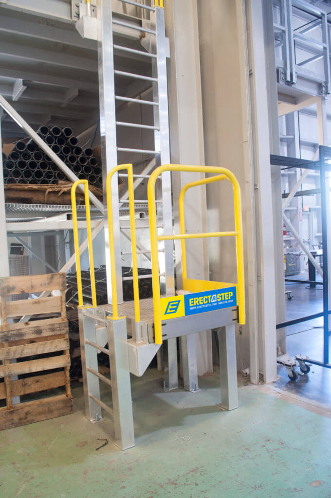 ErectaStep Andrews Plant steps to ladder with access platform and secondary ladder