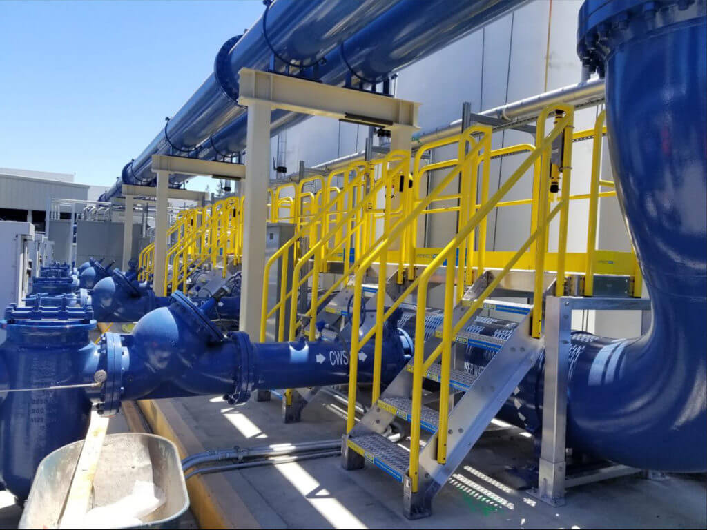 Erectastep TrueBeck Construction Chiller Plant 30ft Pipe Access