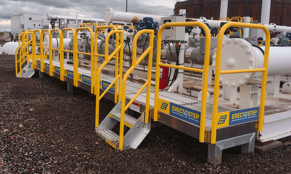 Erectastep stairs and access platform Petrochem Colorado