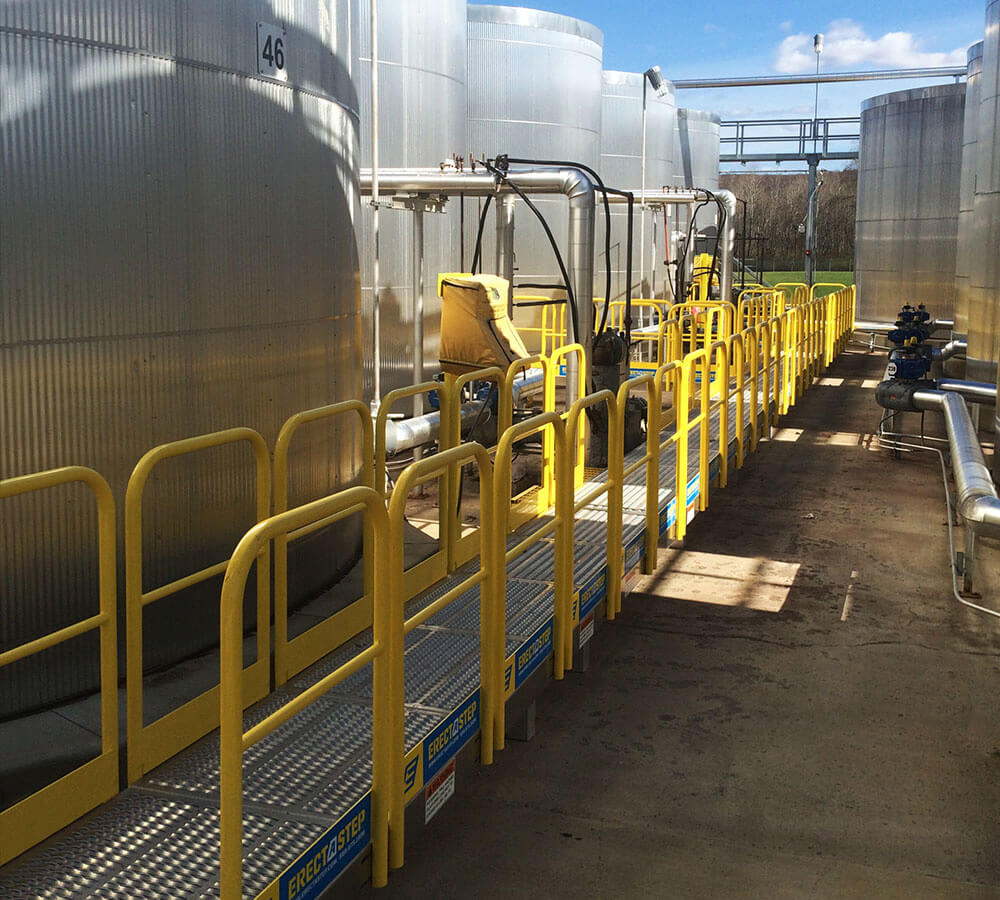 Erectastep tank access platform International wax Titusville PA